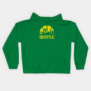 Iconic Seattle Supersonics Skyline Kids Hoodie